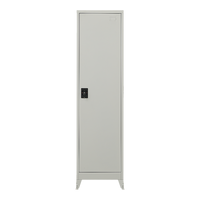 Single-Door Metal Tall Cabinet Shelf Storage for Home Office Gym