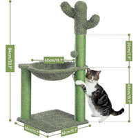 Cactus Cat Tree Tower Scratching Post Scratcher Kitten Condo House Play Bed Toys