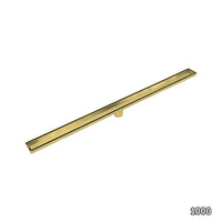 1000mm Tile Insert Bathroom Shower Brushed Brass Grate Drain w/Centre outlet Floor Waste