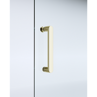 Adjustable 1000x900mm Double Sliding Door Glass Shower Screen in Gold