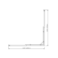 Adjustable 1200x1200mm Double Sliding Door Glass Shower Screen in Gold
