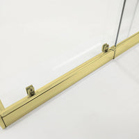 Adjustable 900x1200mm Double Sliding Door Glass Shower Screen in Gold