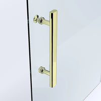 Adjustable 900x1200mm Double Sliding Door Glass Shower Screen in Gold