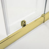 Adjustable 900x1200mm Double Sliding Door Glass Shower Screen in Gold