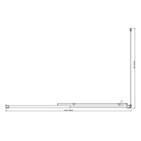 Adjustable 1500x920mm Single Door Corner Sliding Glass Shower Screen in Chrome