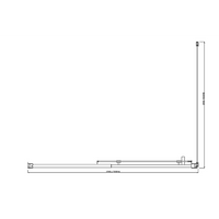 Adjustable 1300x920mm Single Door Corner Sliding Glass Shower Screen in Chrome