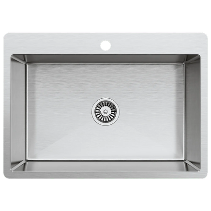 700x500mm Handmade Stainless Steel Undermount / Topmount Kitchen Laundry Sink with Waste