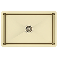 700x450mm Handmade Stainless Steel Undermount / Topmount Kitchen Laundry Sink with Waste