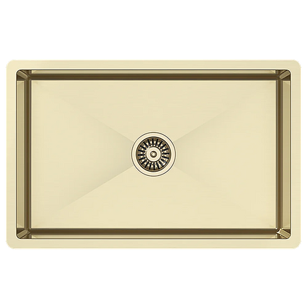 700x450mm Handmade Stainless Steel Undermount / Topmount Kitchen Laundry Sink with Waste