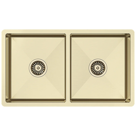 775x450mm Handmade Stainless Steel Undermount / Topmount Kitchen Laundry Sink with Waste