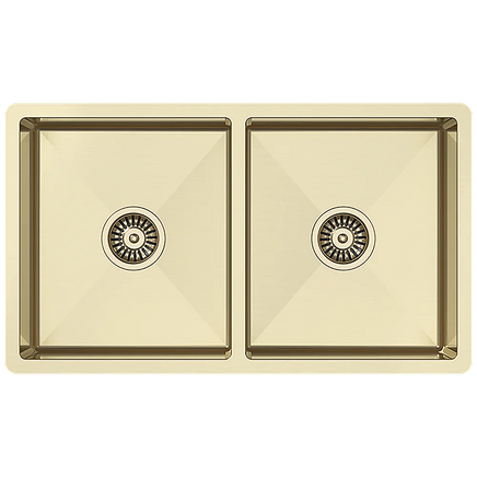 775x450mm Handmade Stainless Steel Undermount / Topmount Kitchen Laundry Sink with Waste