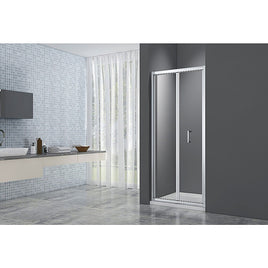 130-140cm Adjustable Wall to Wall Sliding Glass Shower Door in Chrome