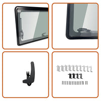 RV Caravan Camper Van Hinged Push Out Window Motorhome Exit Window 900mm x 500mm