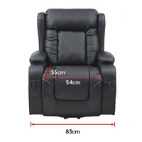 Lift Heated Leather Recliner Electric Massage Chair with USB port