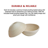 2 x 9" Sourdough Bread Proofing Set Bread Making Kit Round Bowls