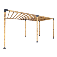 Roof Pergola Gazebo Shed Matte Black Steel Brackets DIY Kits