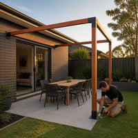 DIY Pergola Kit – Single Wall Mount Set with Brackets