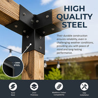 DIY Pergola Kit – Single Wall Mount Set with Brackets