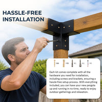 DIY Pergola Kit – Single Wall Mount Set with Brackets