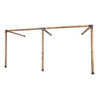 DIY Pergola Kit – Double Wall Mount Set with Brackets
