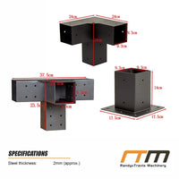 DIY Pergola Kit – Double Wall Mount Set with Brackets
