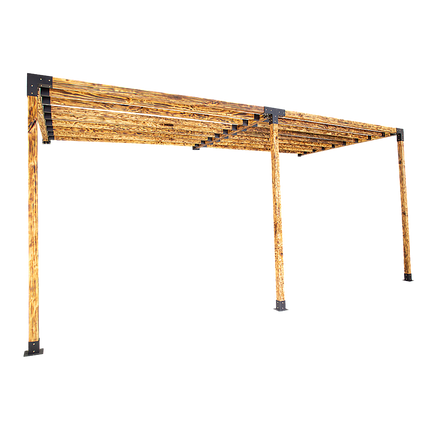 Roof Pergola Gazebo Shed Matte Black Steel Brackets DIY Kits