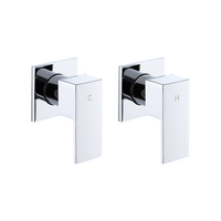 Bathroom Shower Bath Hot and Cold Square Mixer WATERMARK Certified in Chrome