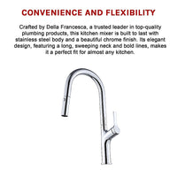 Kitchen Laundry Bathroom Basin Sink Pull Out Mixer Tap Faucet in Chrome