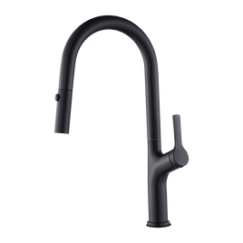 Kitchen Laundry Bathroom Basin Sink Pull Out Mixer Tap Faucet in Black