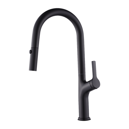 Kitchen Laundry Bathroom Basin Sink Pull Out Mixer Tap Faucet in Black