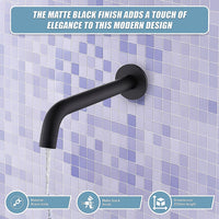 220mm Bath Spout in Matte Black Finish