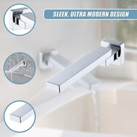 Bath In Wall Swivel Spout in Polished Chrome Finish