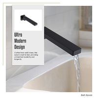 Bath In Wall Swivel Spout in Matte Black
