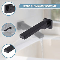 Bath In Wall Swivel Spout in Matte Black