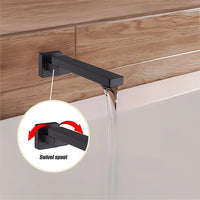 Bath In Wall Swivel Spout in Matte Black