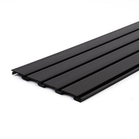 Slatwall Storage Pack of 6 Black PVC Panels - Retail Display Garage Storage