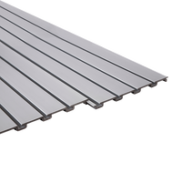 Slatwall Storage Pack of 6 Grey PVC Panels - Retail Display Garage Storage + Hooks
