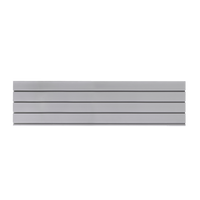 Slatwall Storage Pack of 6 Grey PVC Panels - Retail Display Garage Storage + Hooks