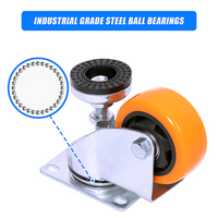 Leveling Casters Swivel Wheels Set of 4, 360 kg Total Load Capacity