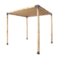 Roof Pergola Gazebo Shed Matte Black Steel Brackets and Coffee Screen DIY Kits