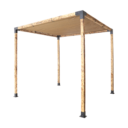 Roof Pergola Gazebo Shed Matte Black Steel Brackets and Coffee Screen DIY Kits