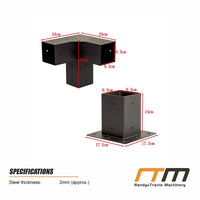 DIY Pergola Kit – Single Wall Mount with Black Screen Set with Brackets