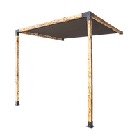 Roof Pergola Gazebo Shed Matte Black Steel Brackets and Black Screen DIY Kits