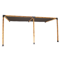 Roof Pergola Gazebo Shed Matte Black Steel Brackets and Black Screens DIY Kits