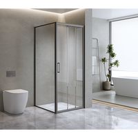 40mm Adjustable Contemporary Corner Sliding Chrome Shower Screen 86x80cm