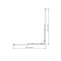 Adjustable 900x1000mm Double Sliding Door Glass Shower Screen in Gold