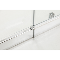 Adjustable 900x900mm Double Sliding Door Glass Shower Screen in Chrome