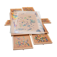 1500 Piece Rotating Wooden Jigsaw Puzzle Table 6 Drawers Board