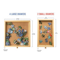 1500 Piece Rotating Wooden Jigsaw Puzzle Table 6 Drawers Board