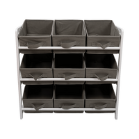 Kids Toy Box Storage Unit Drawers Childrens Bedroom Shelf Baby Nursery Furniture Grey